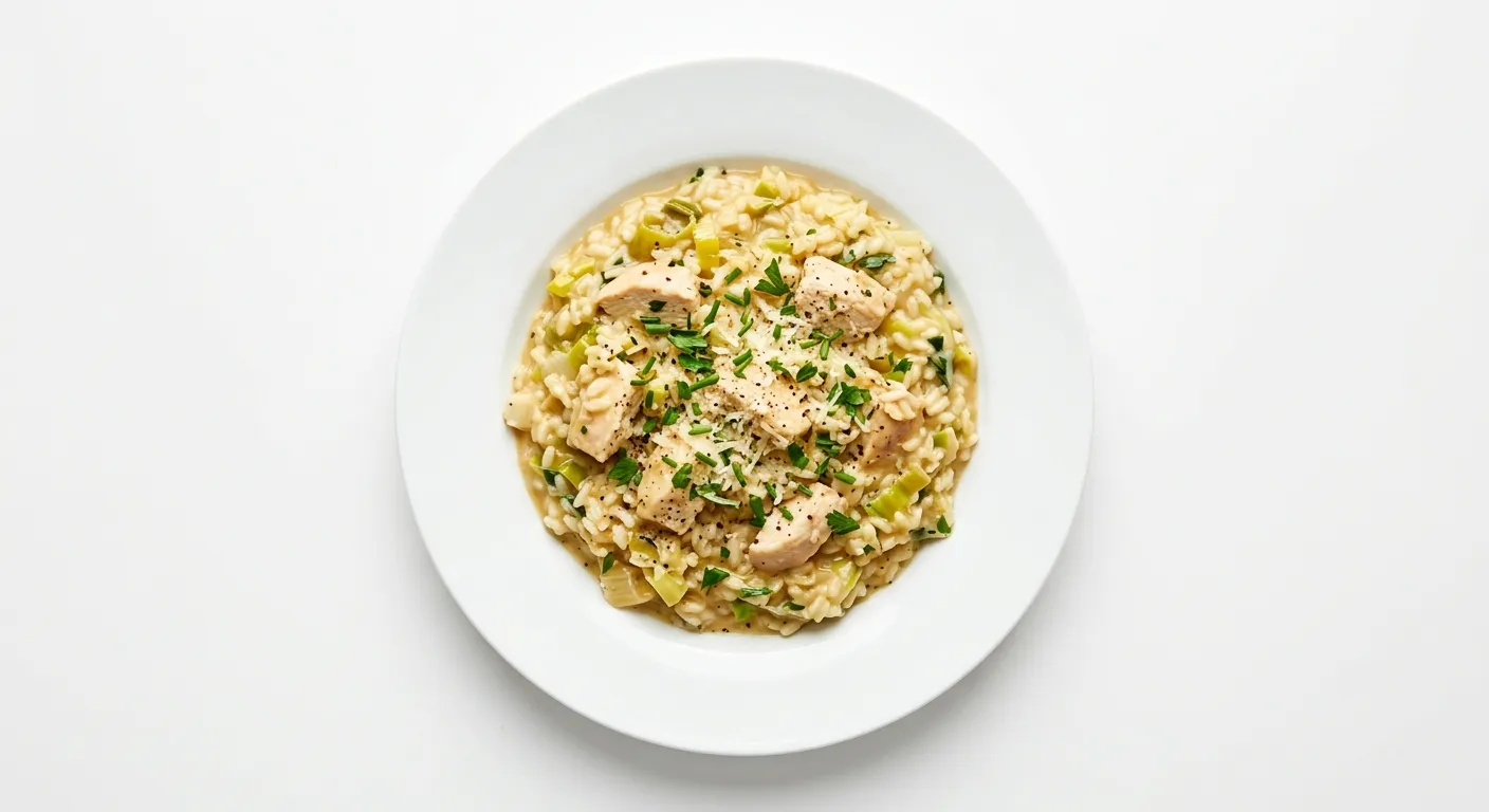 Autumn Chicken and Leek Risotto