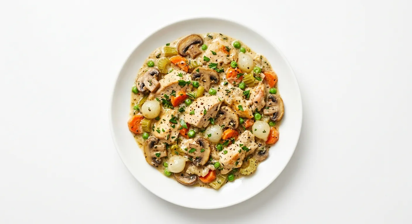 Chicken and Vegetable Casserole with Creamy Mushroom Sauce