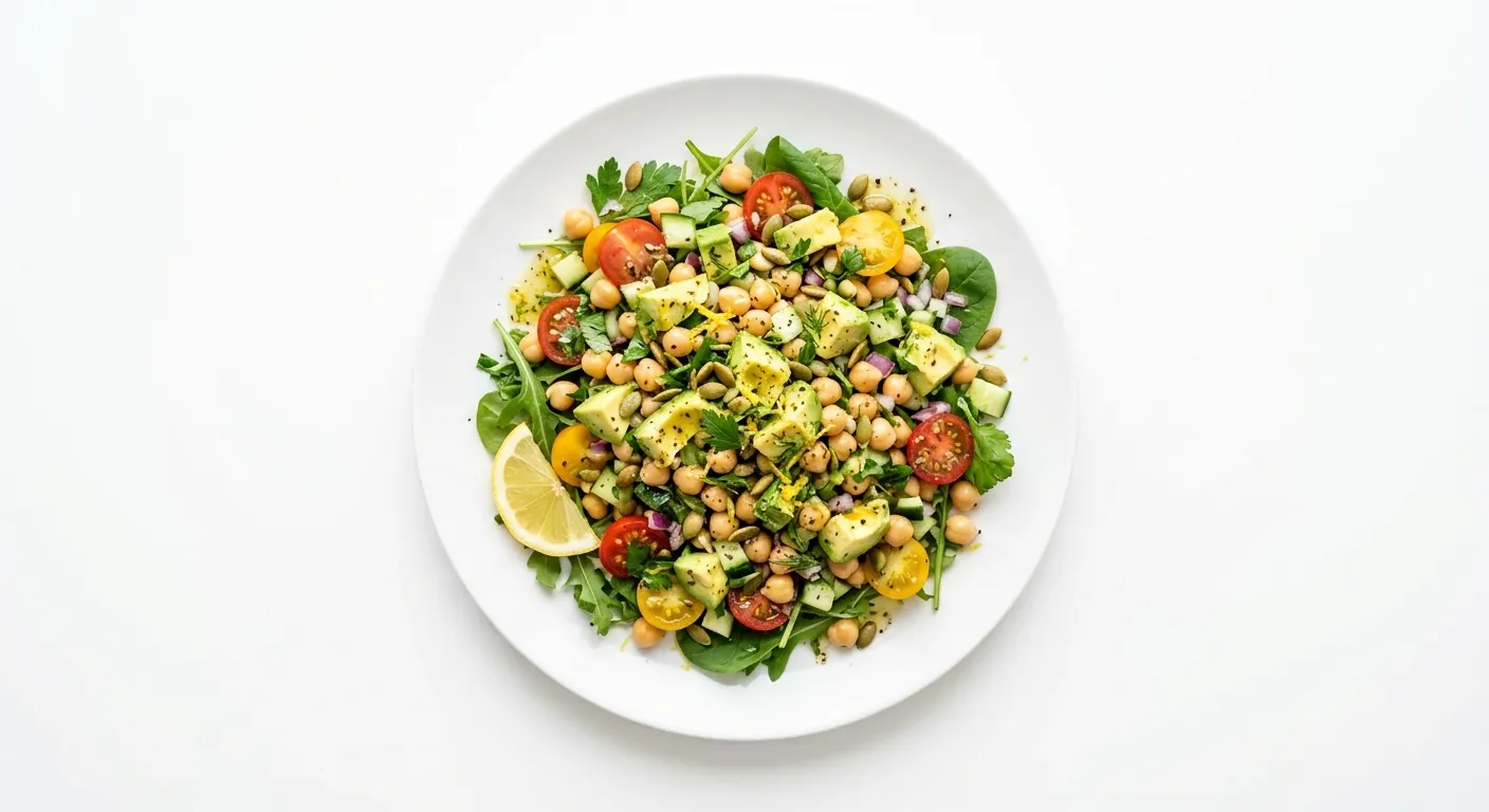 Chickpea and Avocado Salad with Lemon Dressing
