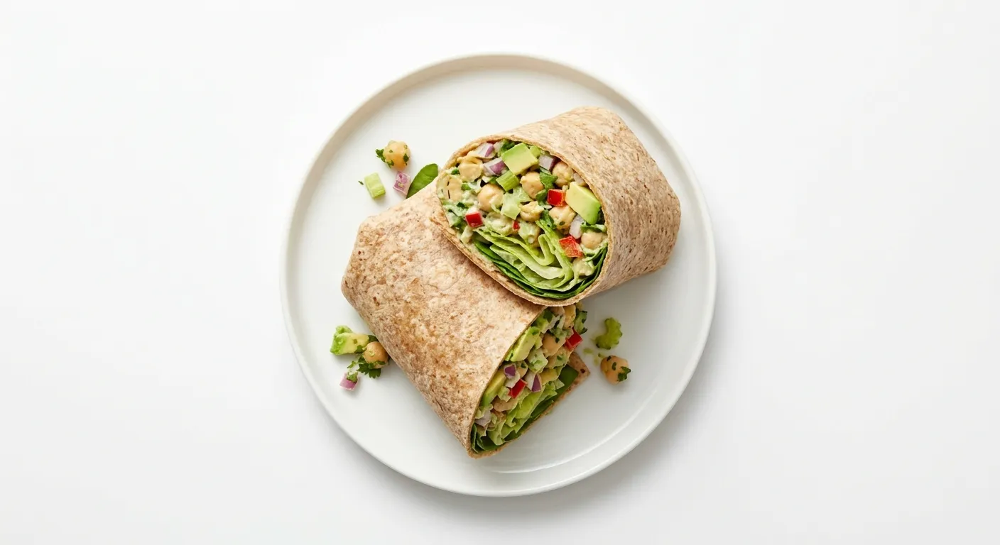 Chickpea and Avocado Salad Wrap