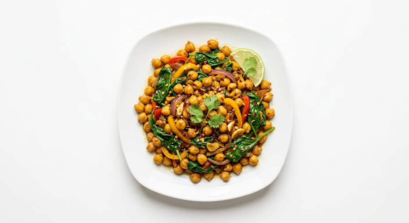 Spicy Chickpea and Spinach Stir-Fry