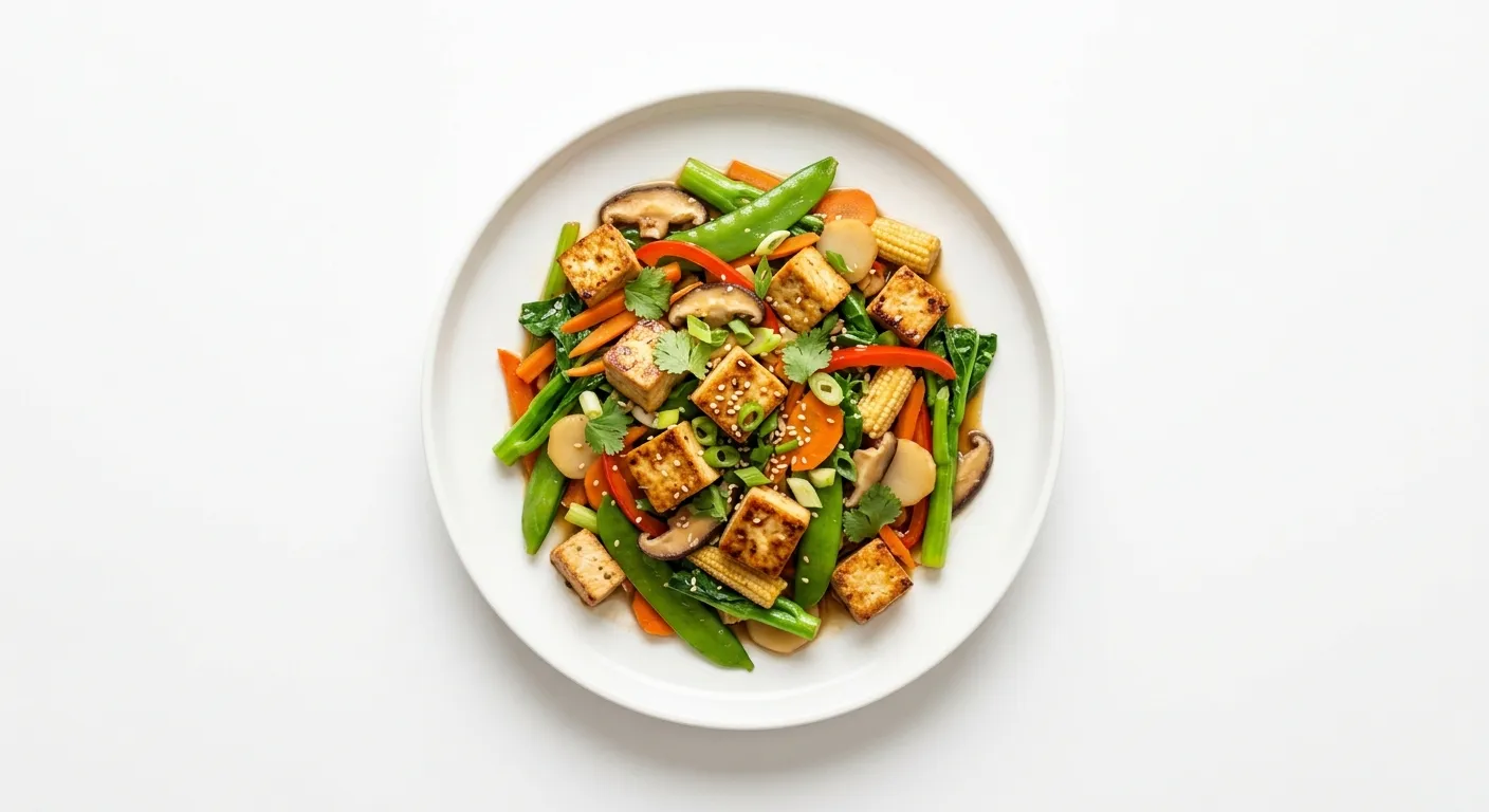 Chinese-Style Breakfast Stir-Fry with Tofu and Vegetables