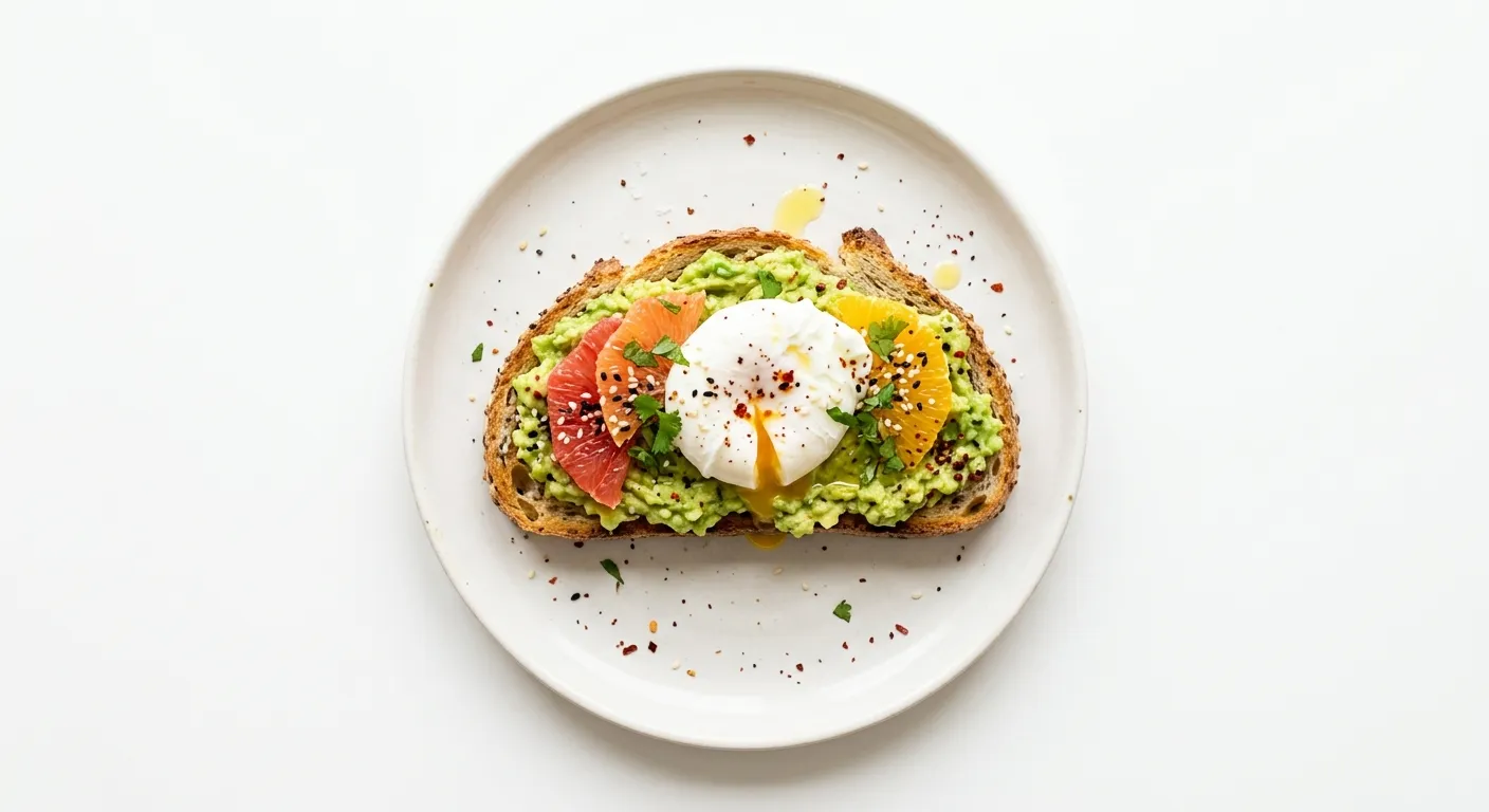 Winter Citrus and Avocado Toast with Poached Egg