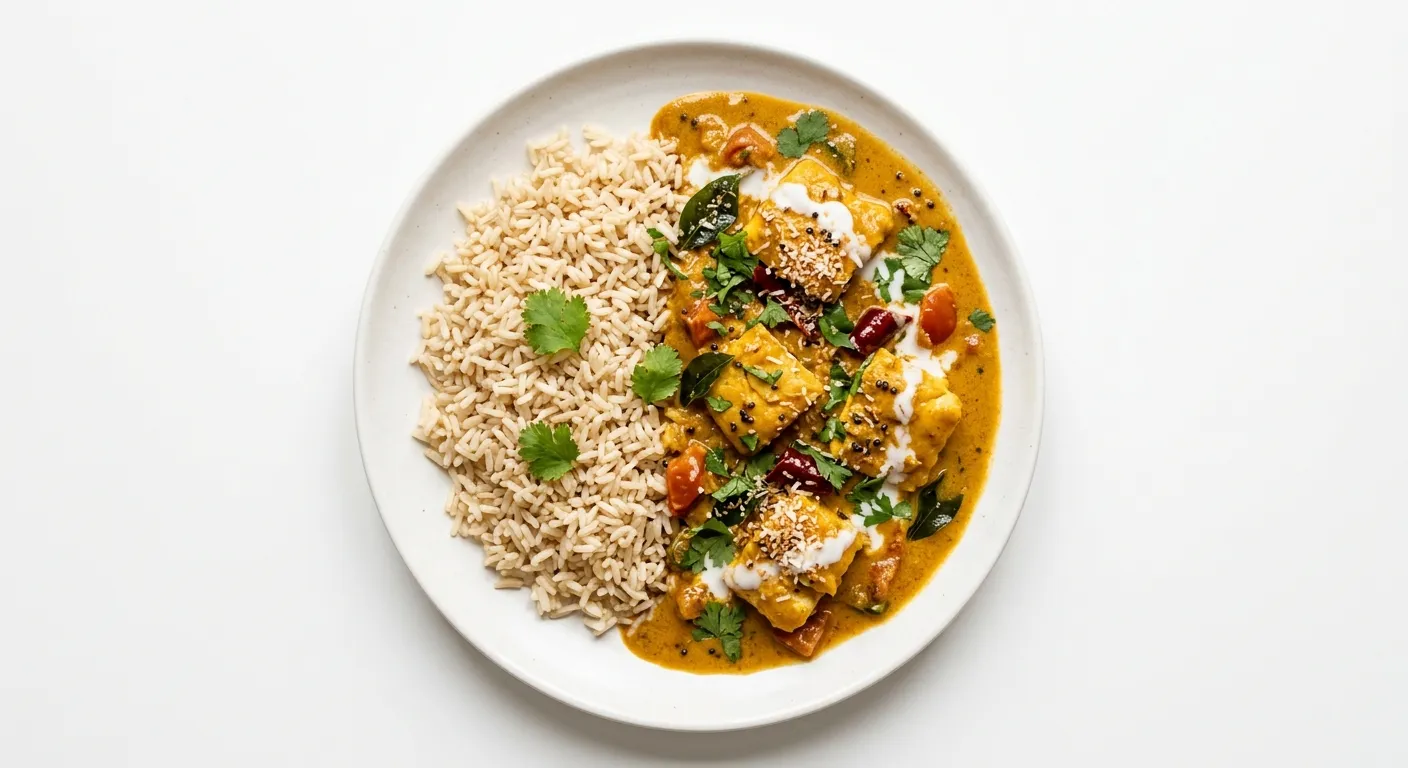 Coconut Fish Curry with Brown Rice
