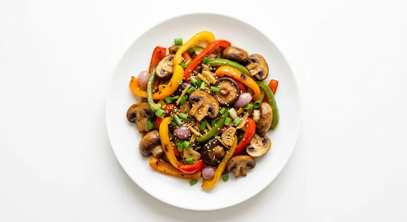 Colorful Bell Pepper and Mushroom Stir Fry