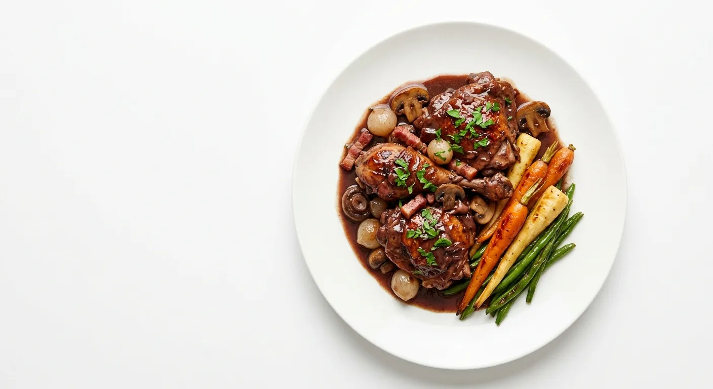 Coq au Vin with Seasonal Vegetables