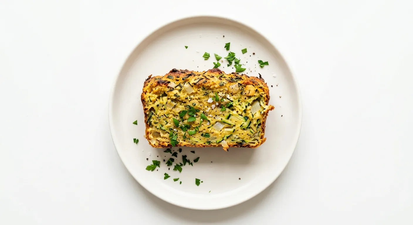Courgette, Onion and Chickpea Flour Bake