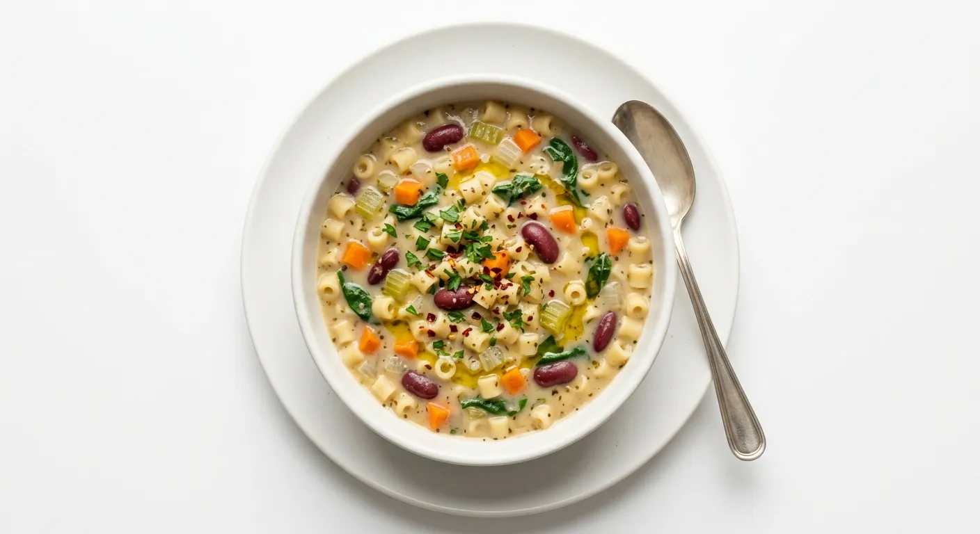 Creamy Vegan Italian Ditalini Soup