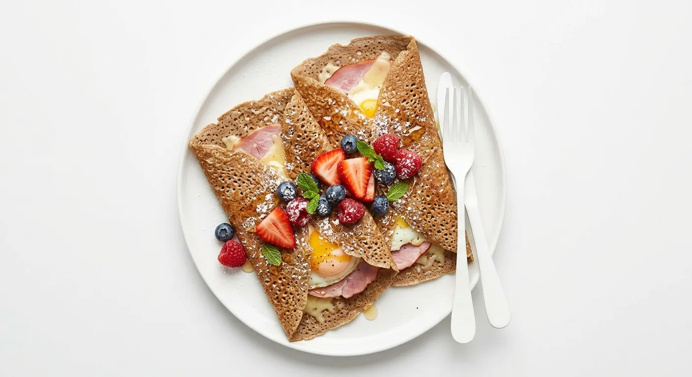 Crêpes au sarrasin avec fruits frais