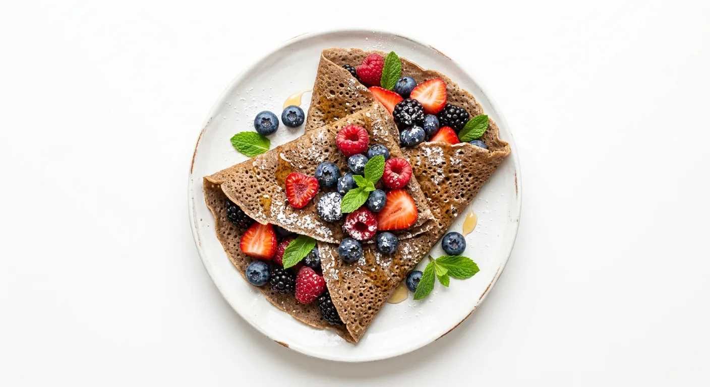 Crêpes de sarrasin aux fruits frais
