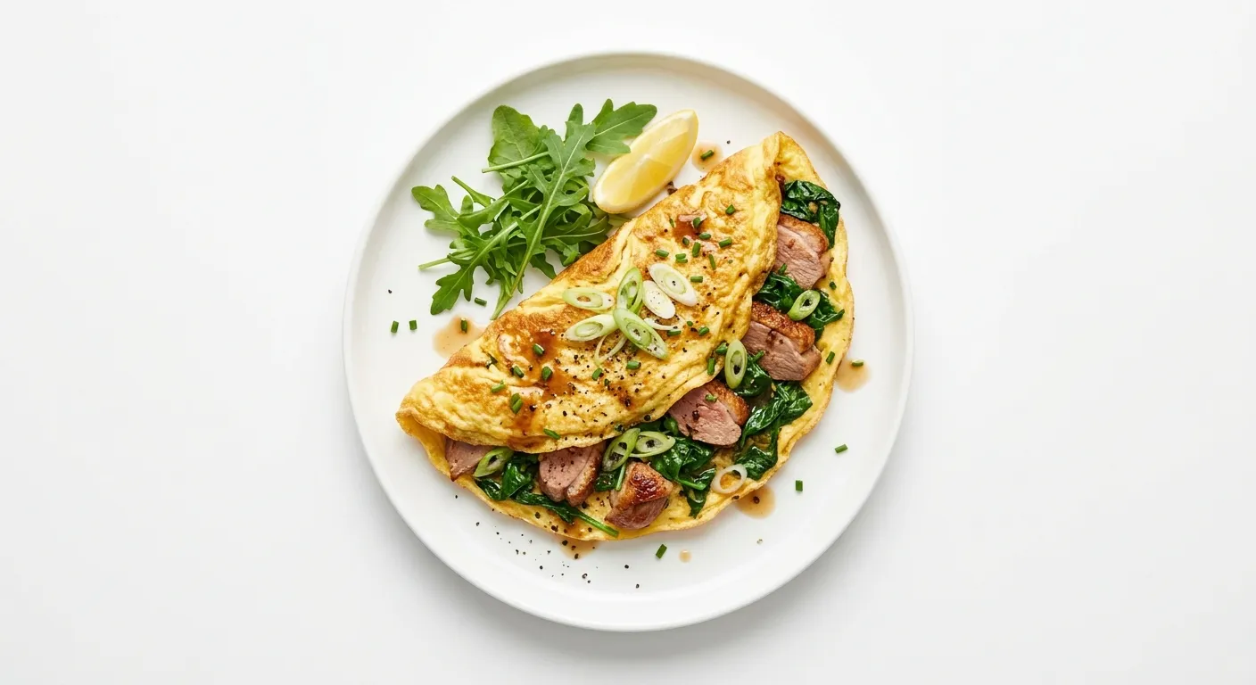 Duck and Spinach Omelette