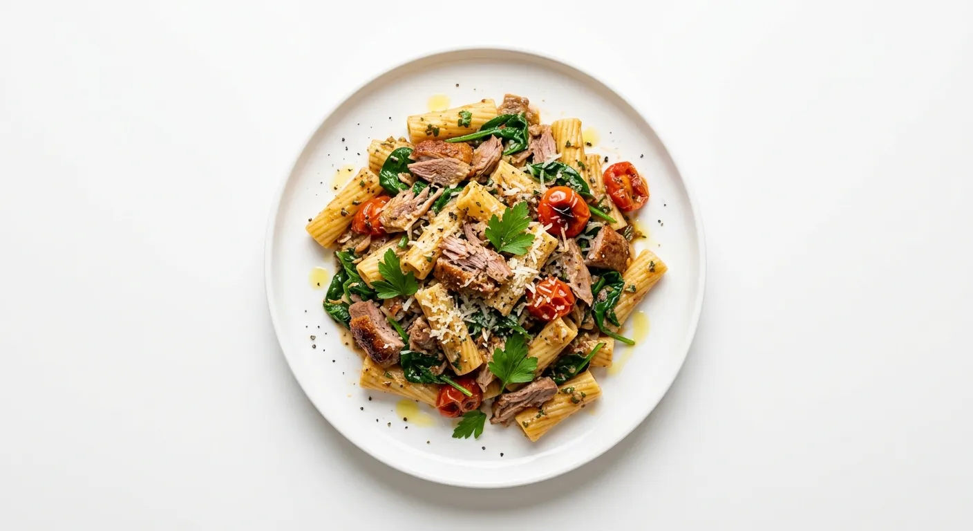 Duck and Spinach Pasta