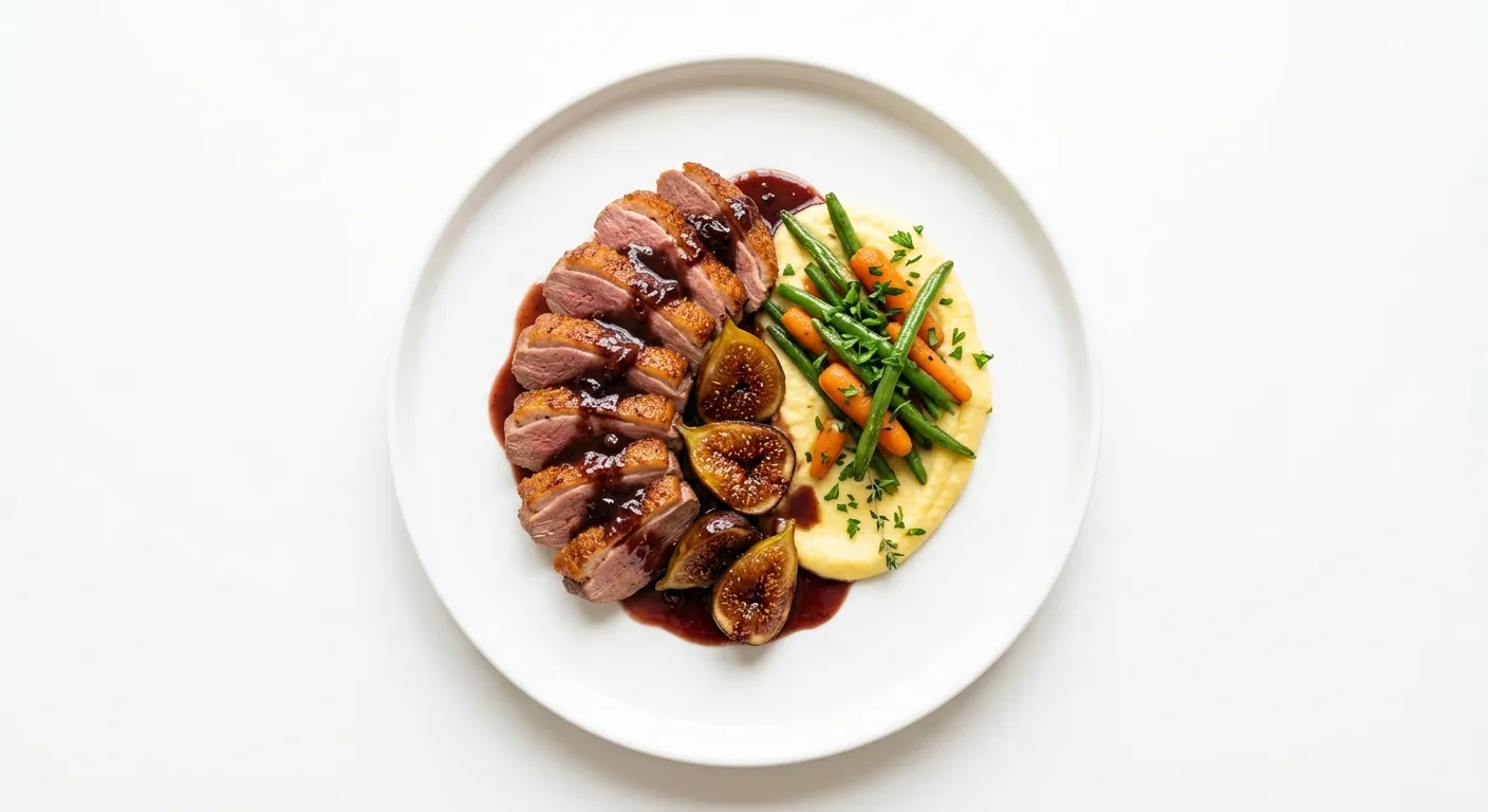 Duck Breast with Fig and Red Wine Reduction