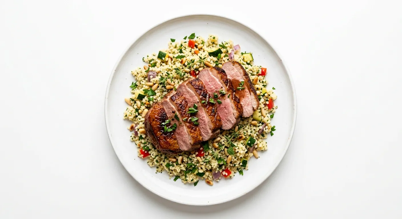 Duck Breast with Herb-Infused Couscous