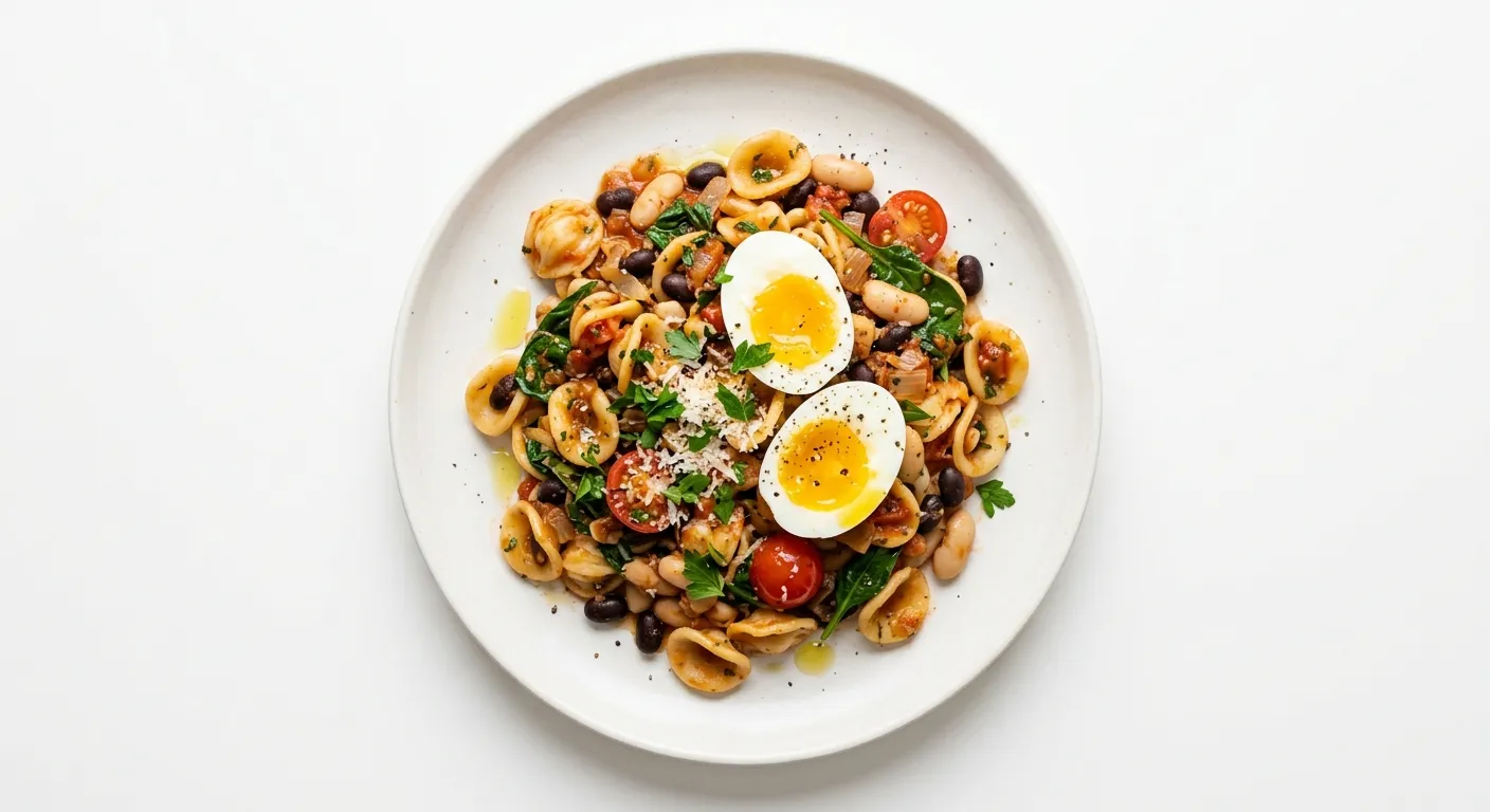 Egg and Bean Pasta Delight
