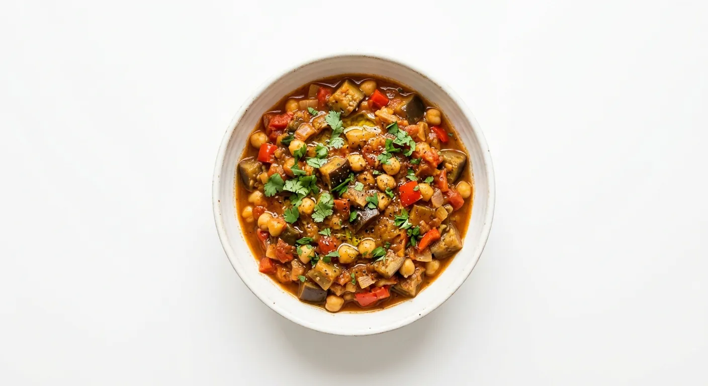 Spicy Eggplant and Chickpea Stew