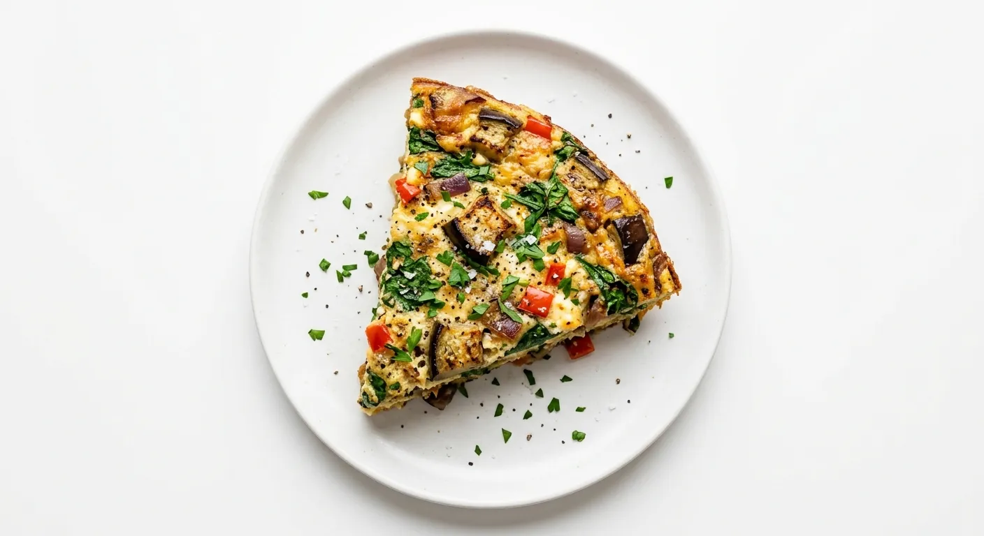 Eggplant and Spinach Breakfast Frittata