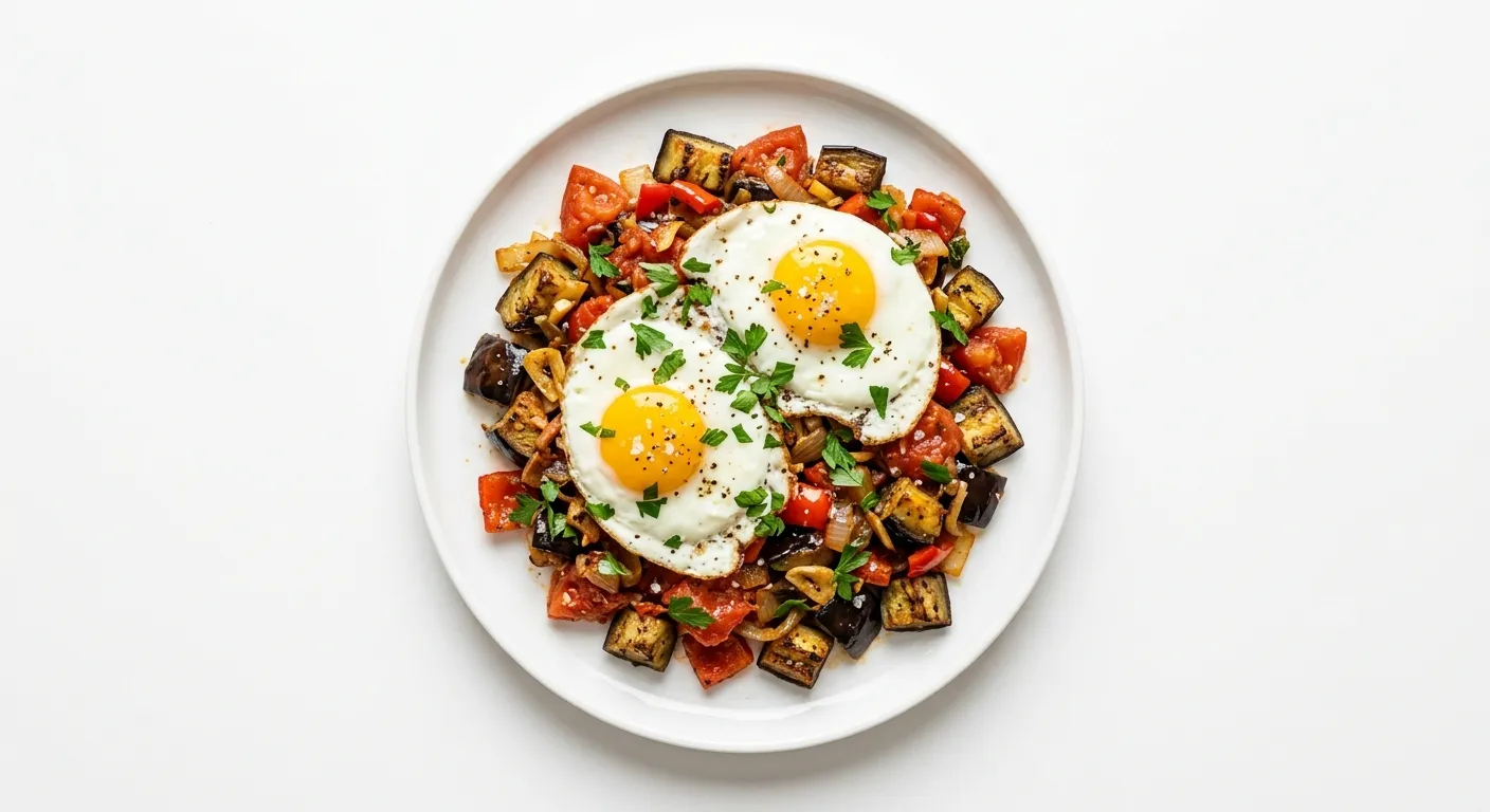 Eggplant and Tomato Breakfast Hash