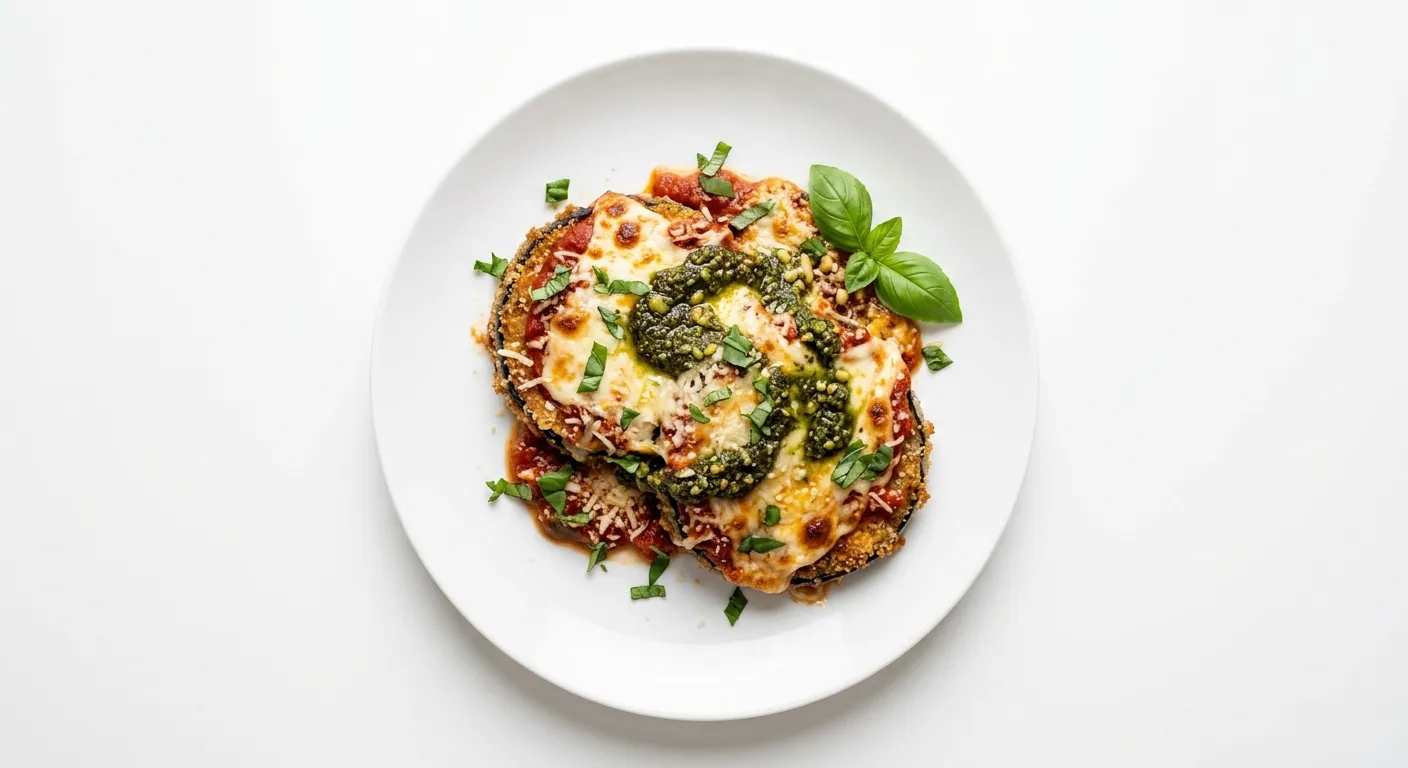 Gourmet Eggplant Parmesan with Basil Pesto