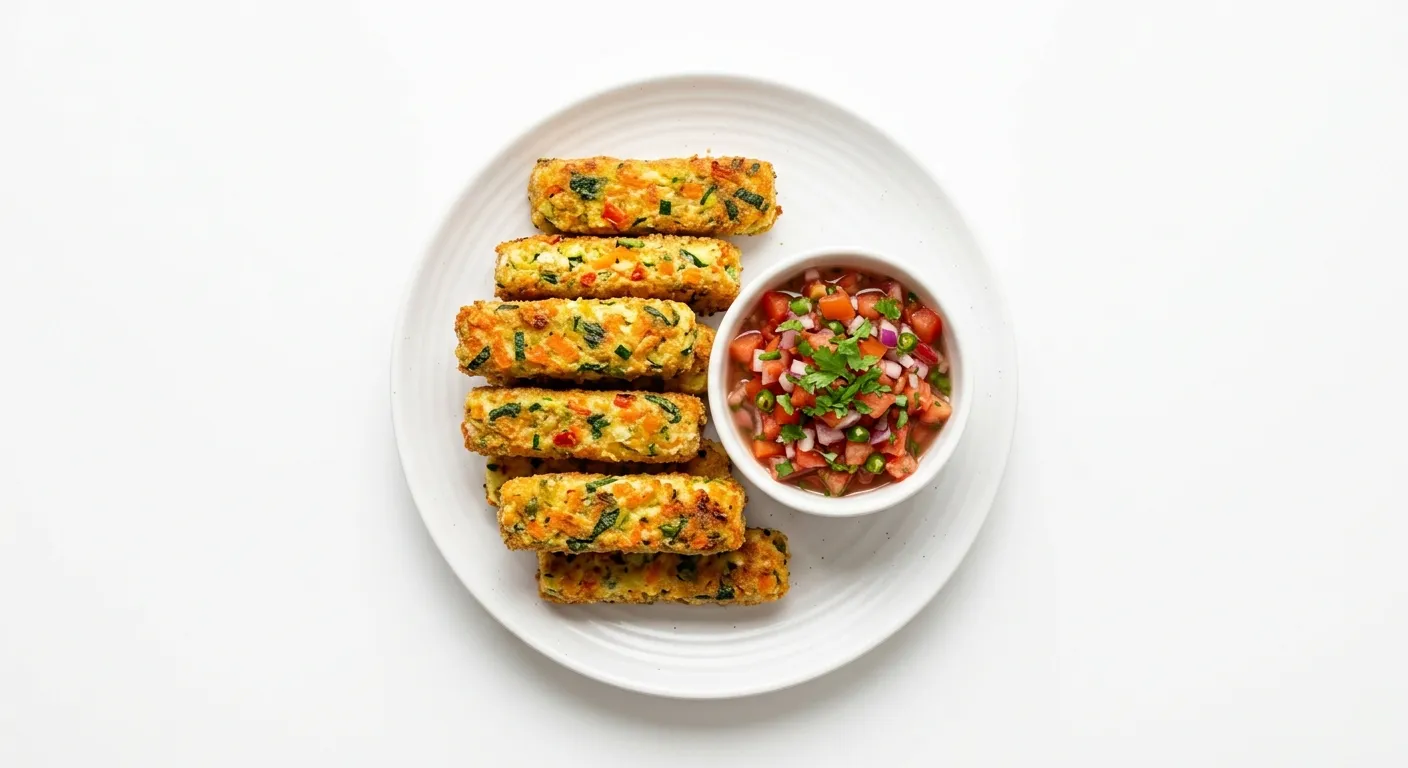 Eggy Veggie Dippers with Tomato Salsa