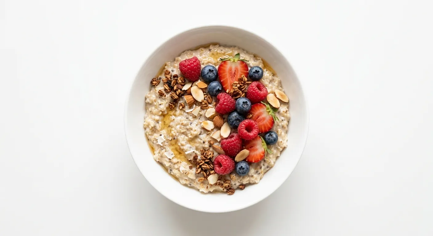 Elegant Winter Berry and Almond Porridge