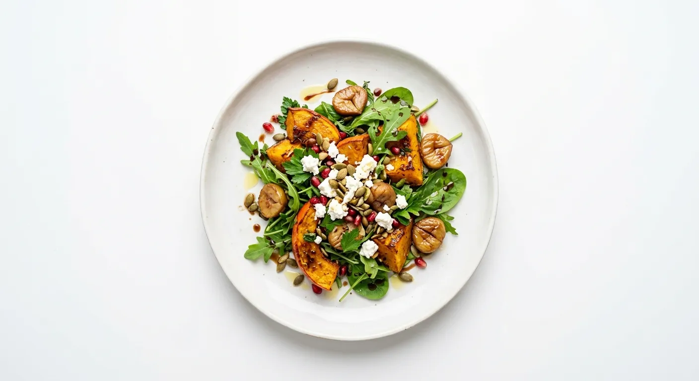 Elegant Roasted Pumpkin and Chestnut Salad