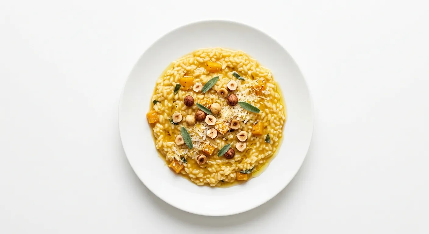 Elegant Winter Squash Risotto with Sage and Hazelnuts