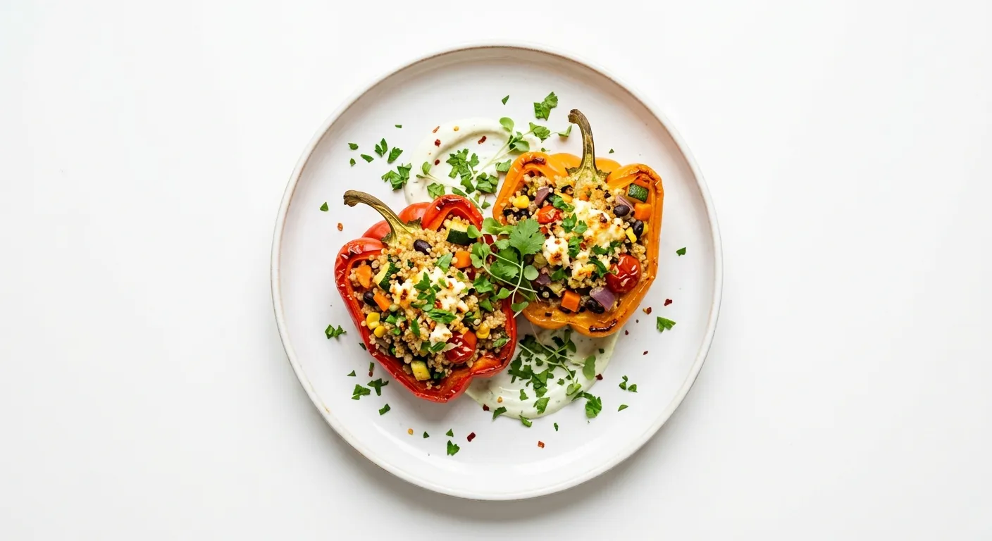 Elegant Stuffed Bell Peppers with Quinoa and Winter Vegetables