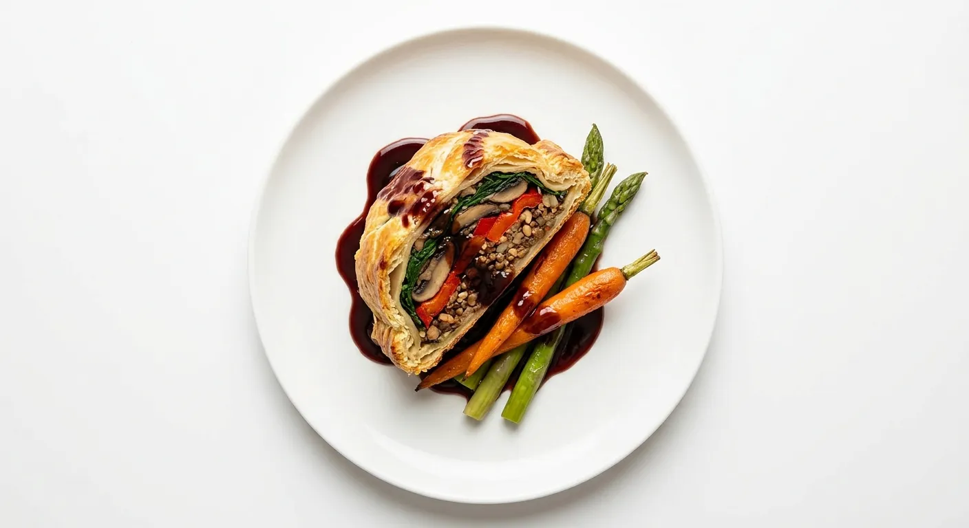 Elegant Vegetable Wellington with Pomegranate Glaze