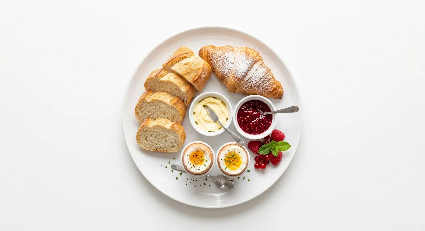 French Breakfast with White Bread