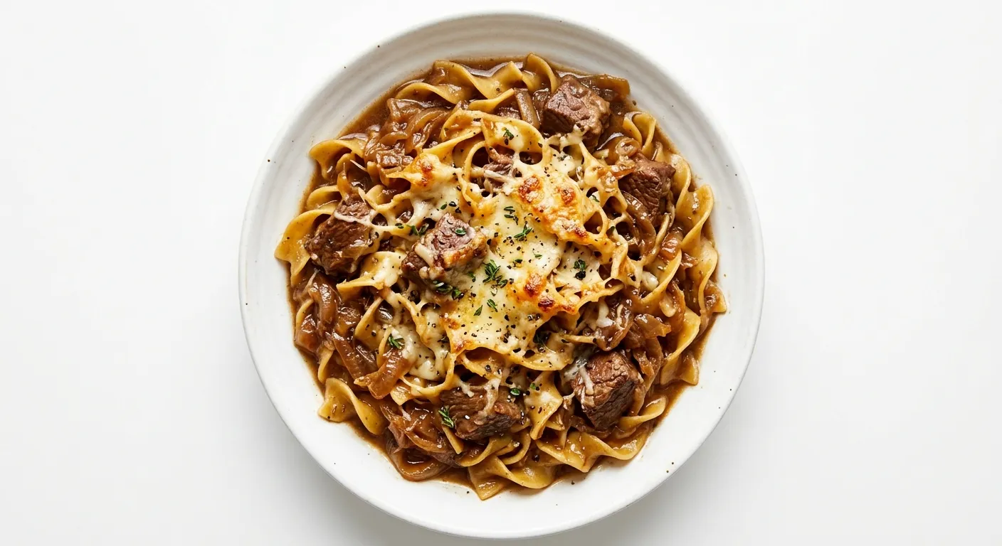 French Onion Beef and Noodles