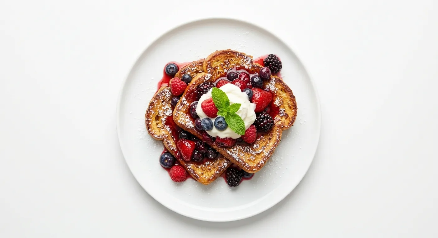 French Toast with Seasonal Berry Compote