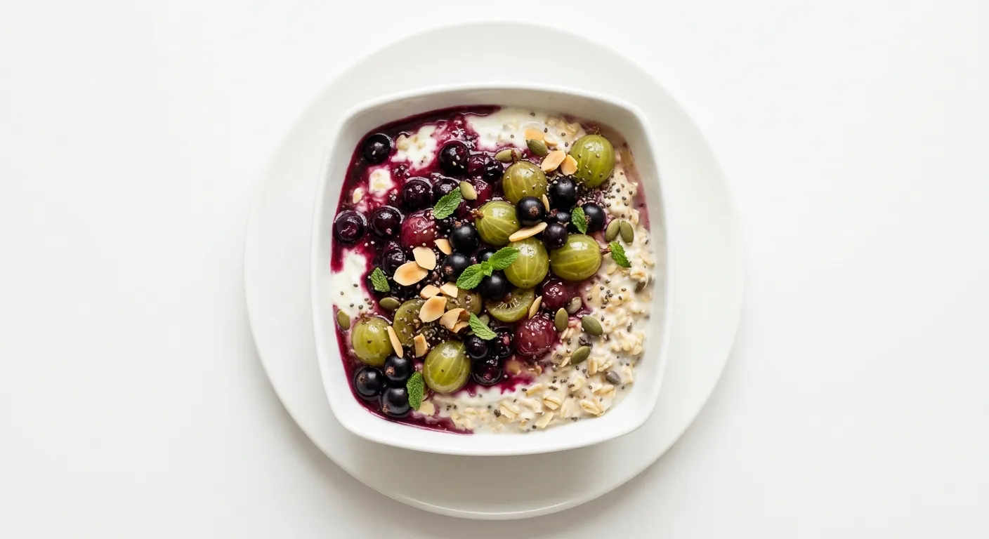 Gooseberry and Blackcurrant Breakfast Bowl