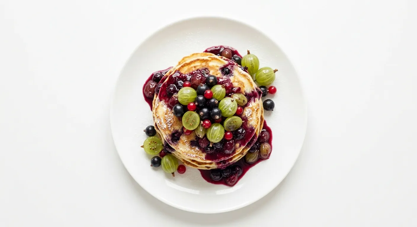 Gooseberry and Blackcurrant Pancakes