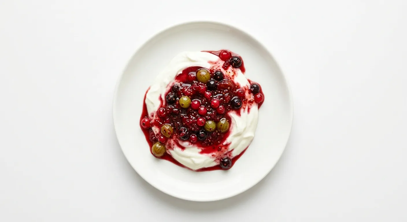 Gooseberry and Currant Breakfast Compote with Greek Yogurt