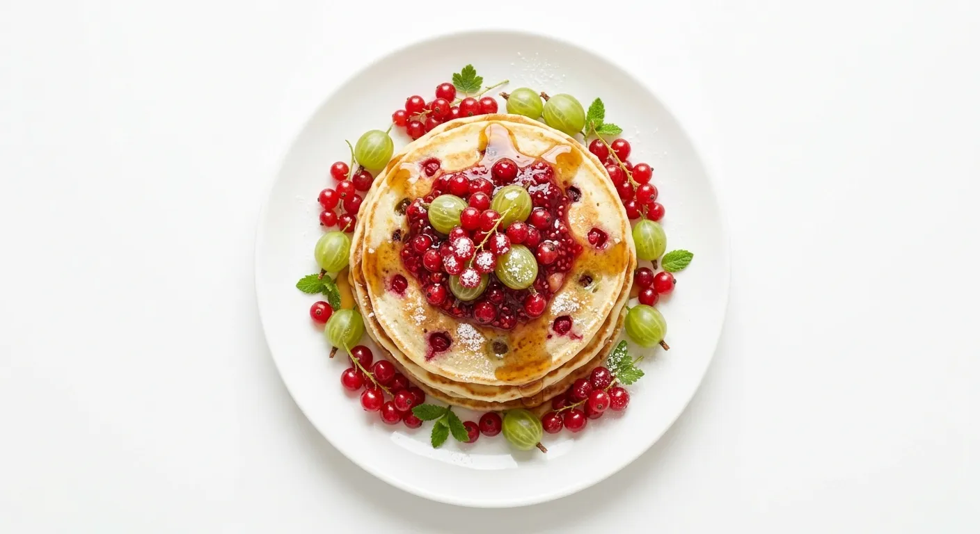 Gooseberry and Currant Breakfast Pancakes