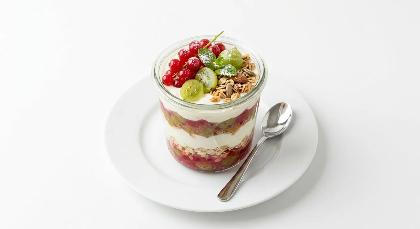 Gooseberry and Currant Yogurt Parfait