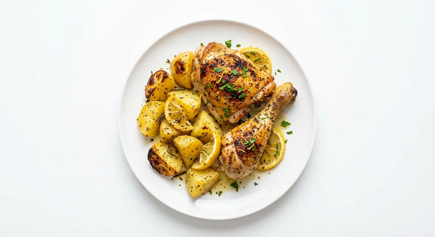 Greek Baked Chicken with Lemon Potatoes