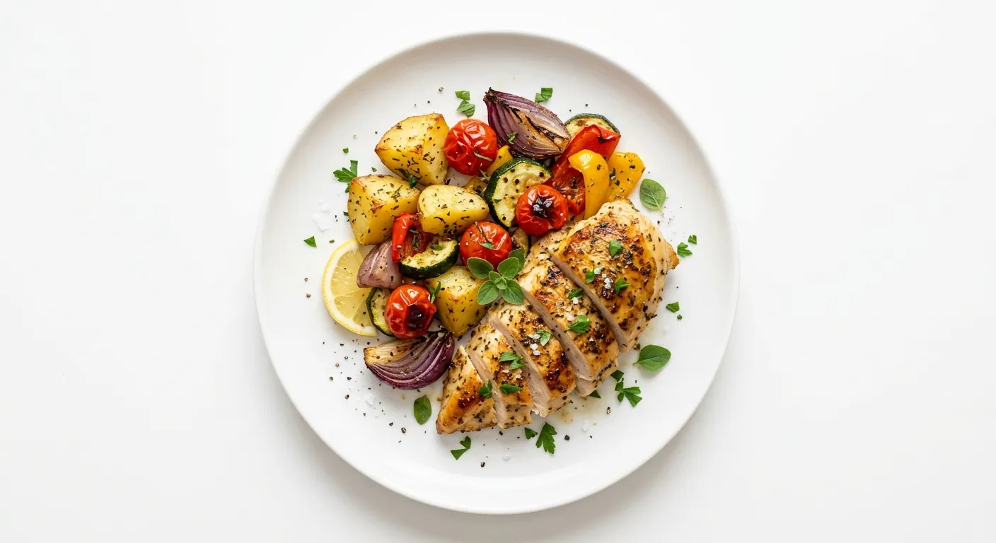 Greek Lemon Chicken with Roasted Vegetables