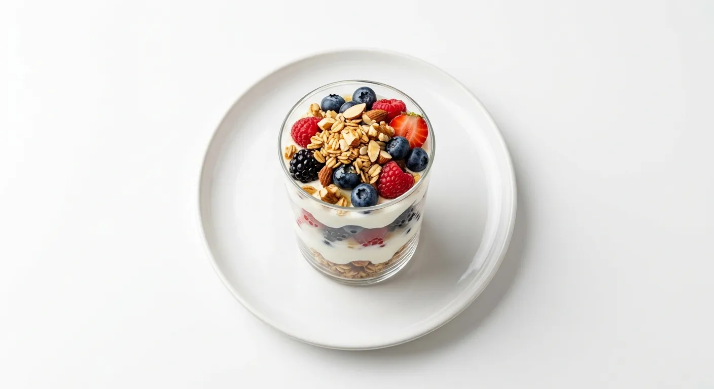Greek Yogurt Parfait with Mixed Berries and Nuts