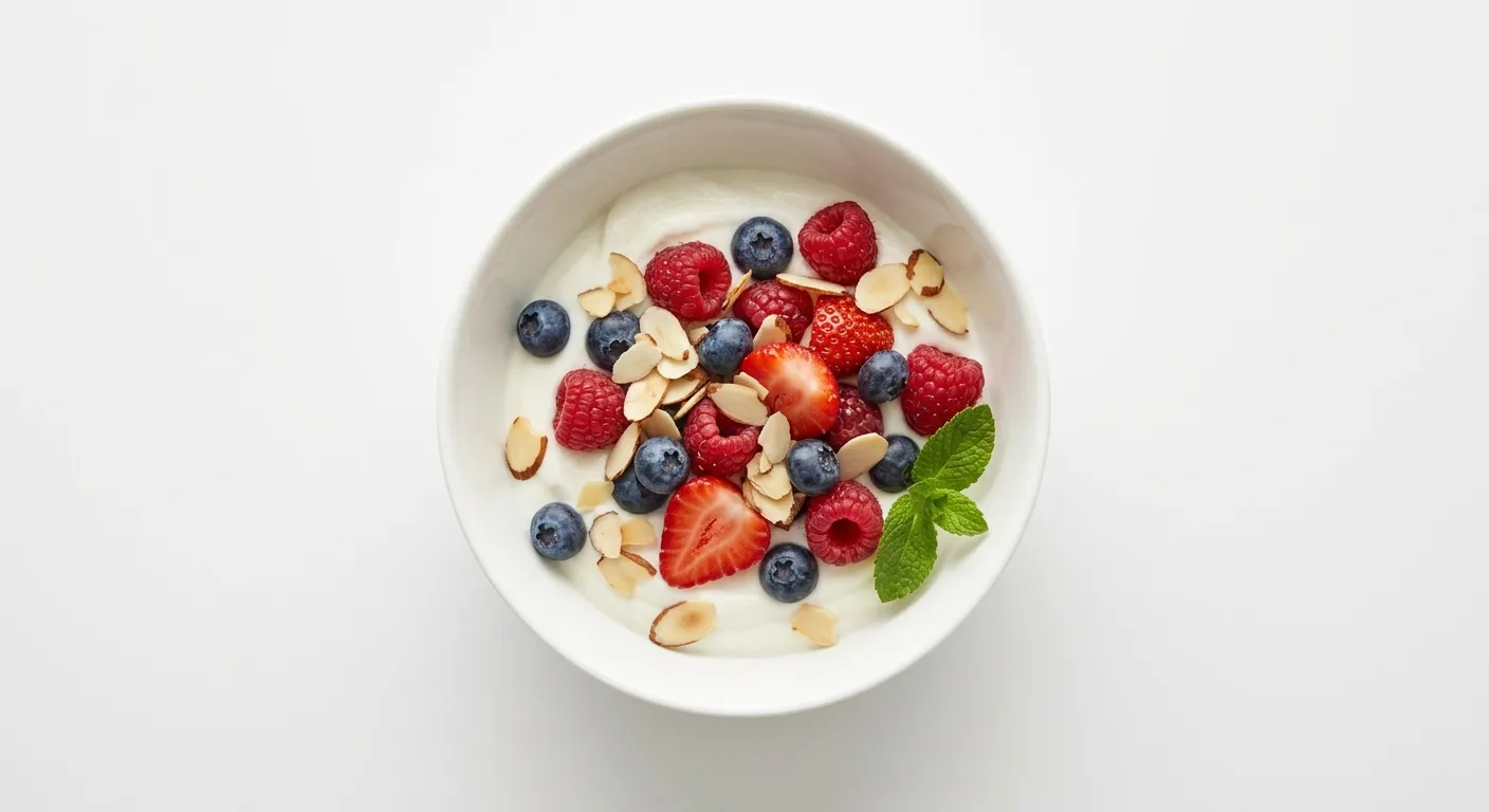 Greek Yogurt with Mixed Berries and Almonds