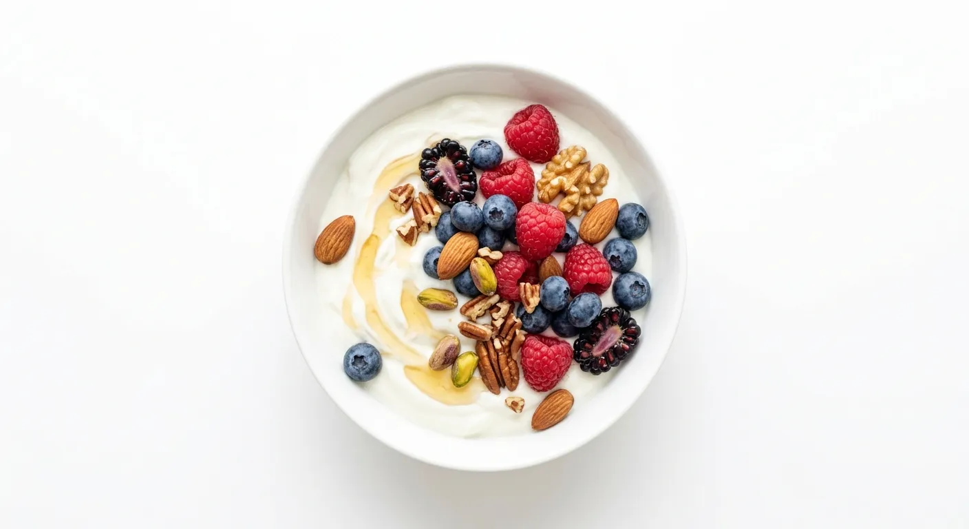 Greek Yogurt with Mixed Nuts and Berries