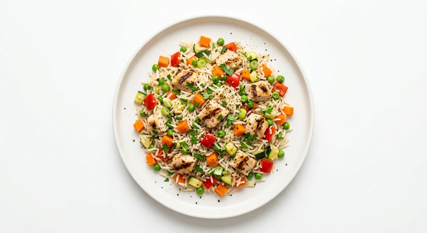 Grilled Chicken and Vegetable Quinoa-Free Pilaf