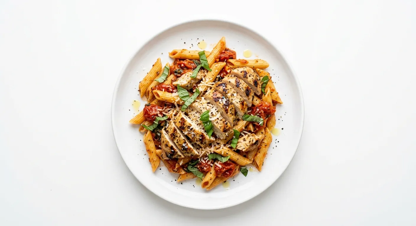 Grilled Chicken Pasta with Tomato Basil Sauce