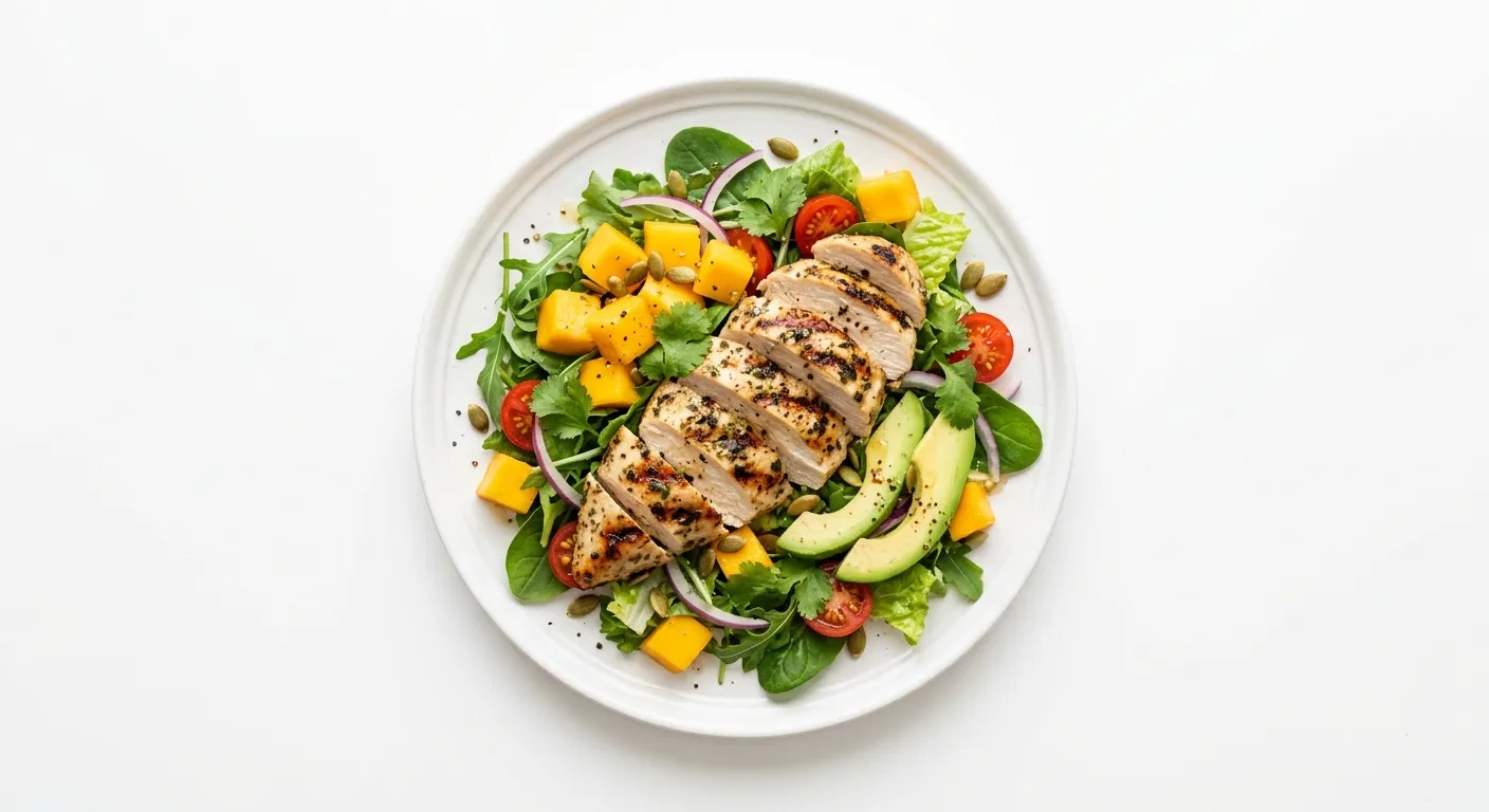 Grilled Chicken Salad with Mango and Avocado