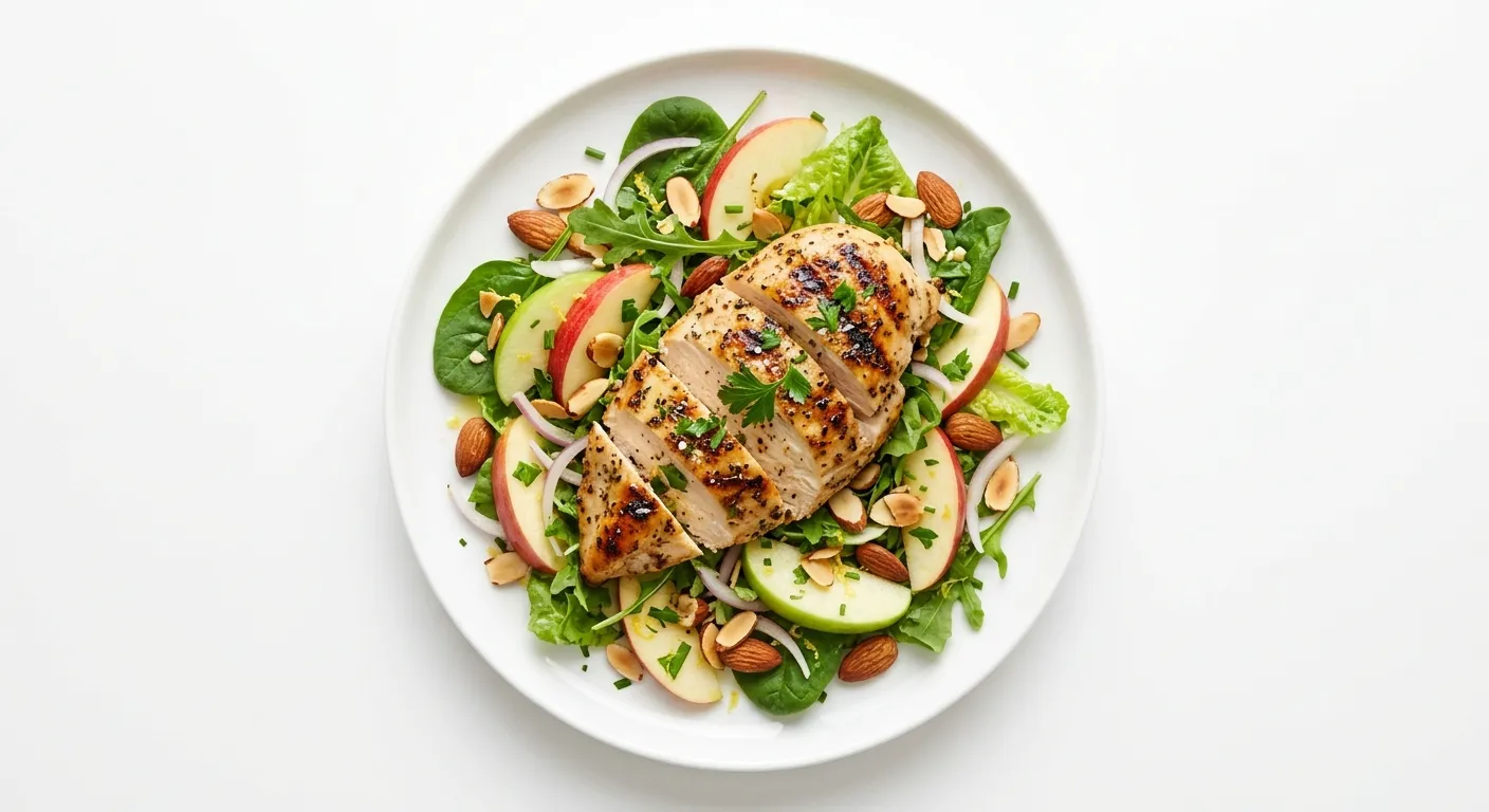 Grilled Chicken with Almond and Apple Salad