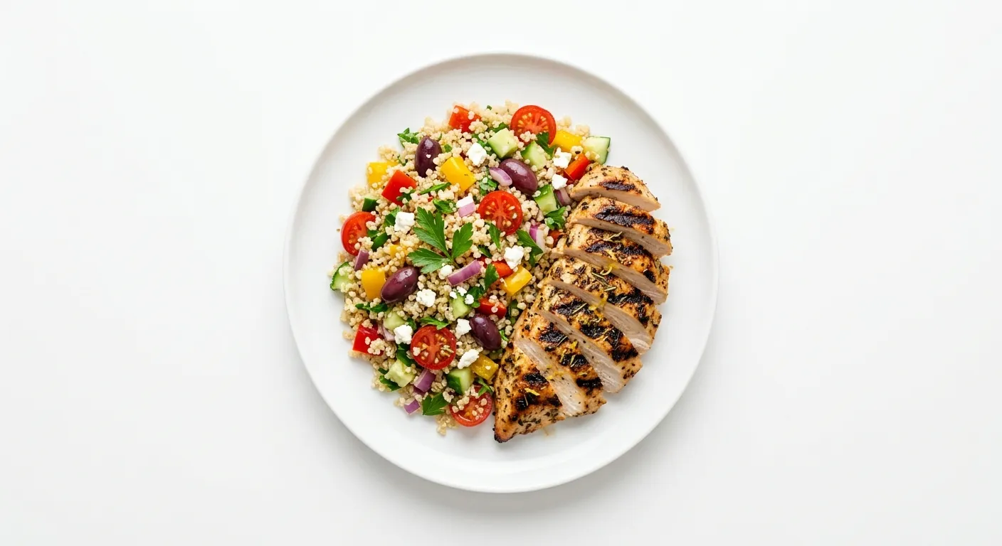 Grilled Chicken with Mediterranean Quinoa Salad