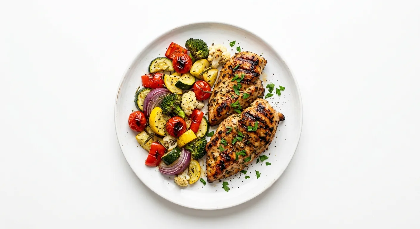 Grilled Chicken with Autumn Vegetable Medley