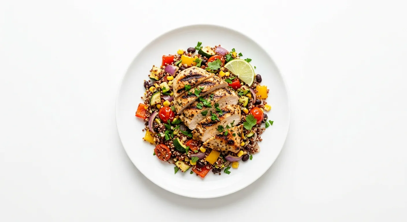 Grilled Chicken with Autumn Vegetable Quinoa