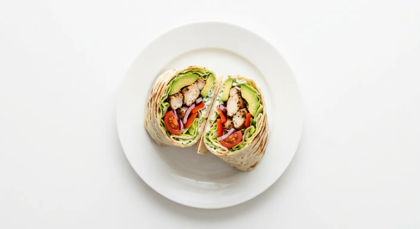 Grilled Chicken Wrap with Avocado and Veggies